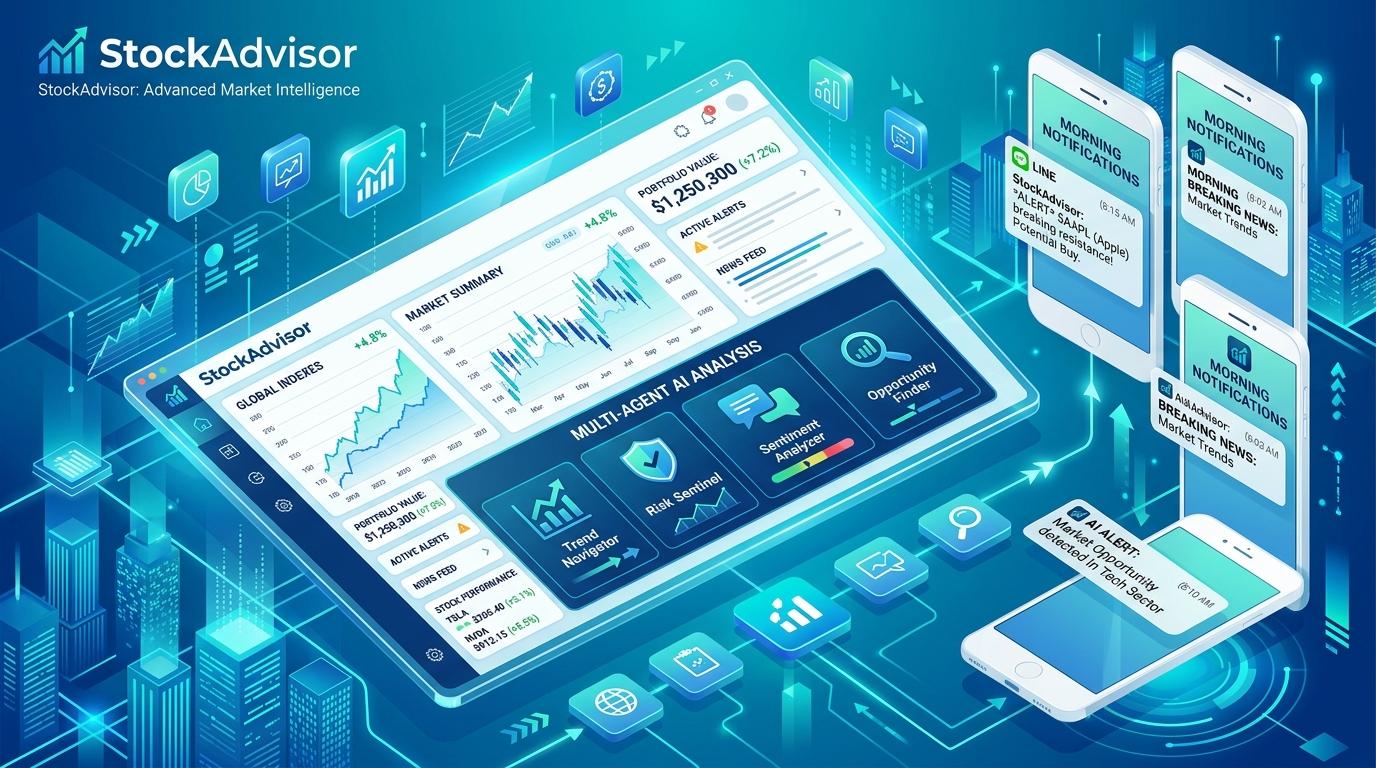 StockAdvisor サービスの紹介画面